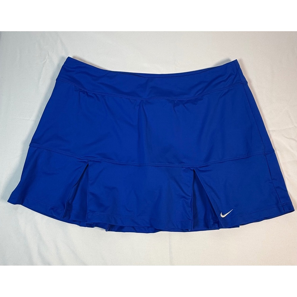 Nike Court Dri-FIT Tennis Skort Royal Blue Pleated Athletic Skirt XL
